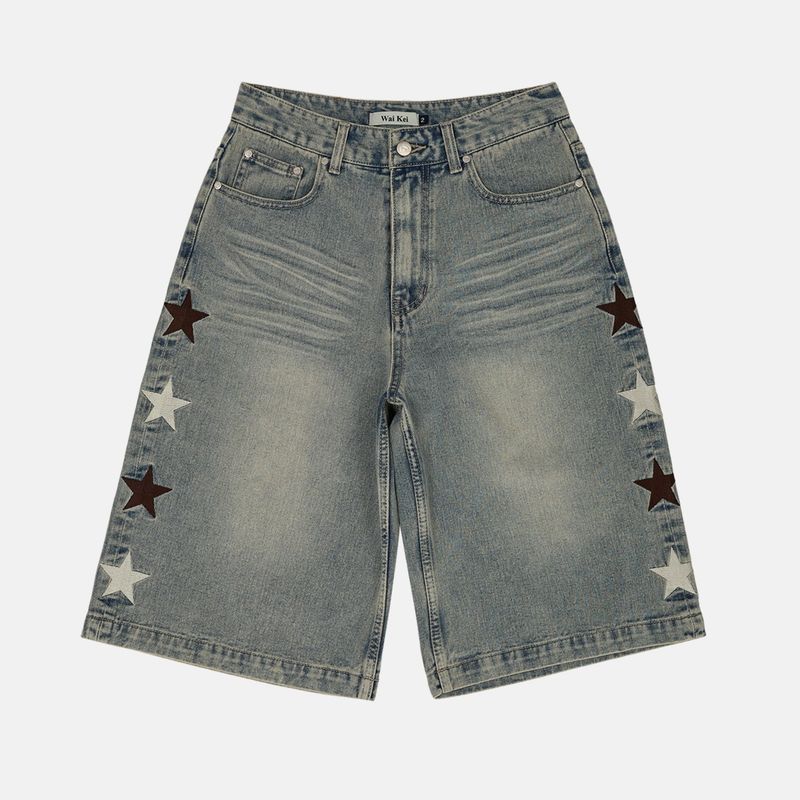 Star Denim Bermuda Pants