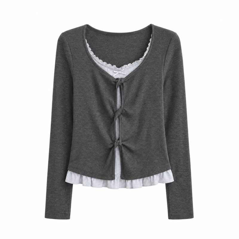 Cozy&Kitsch（コージーアンドキッチ）の「ヴィヴィ チェック レイヤード Tシャツ（トップス）」