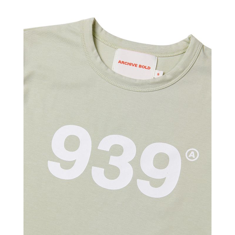 939 LOGO CROP TOP (PALE SAGE)