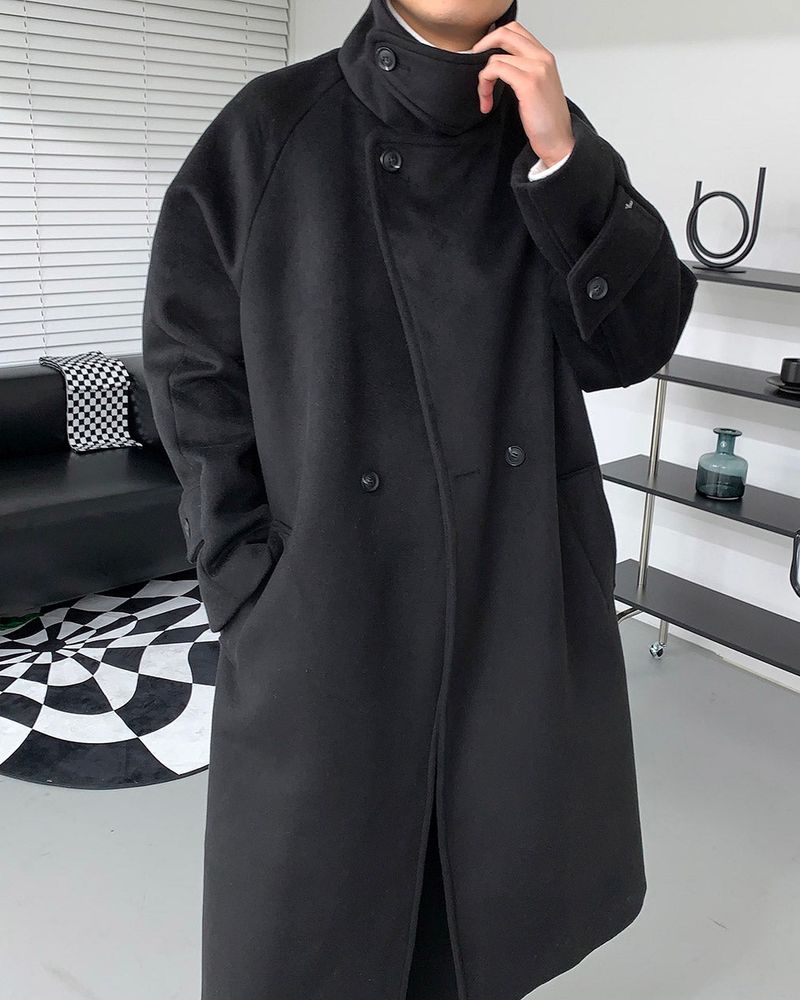 SI High-Neck Long Coat (2 colors)
