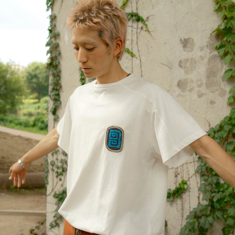Fuzzy half T-shirts / Off White