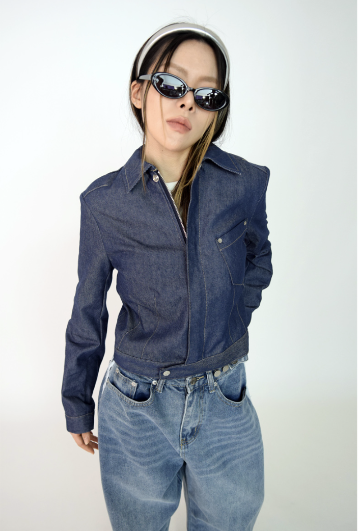 street track denim pants
