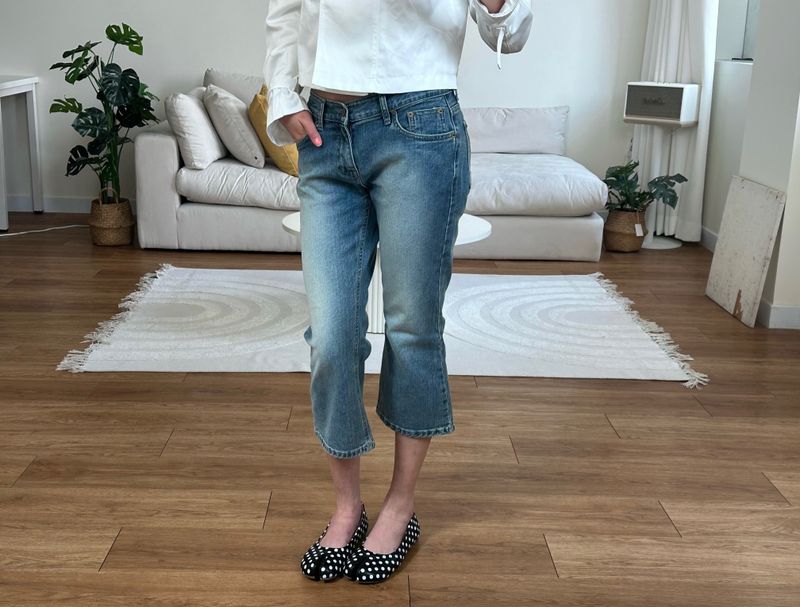 capri denim pants