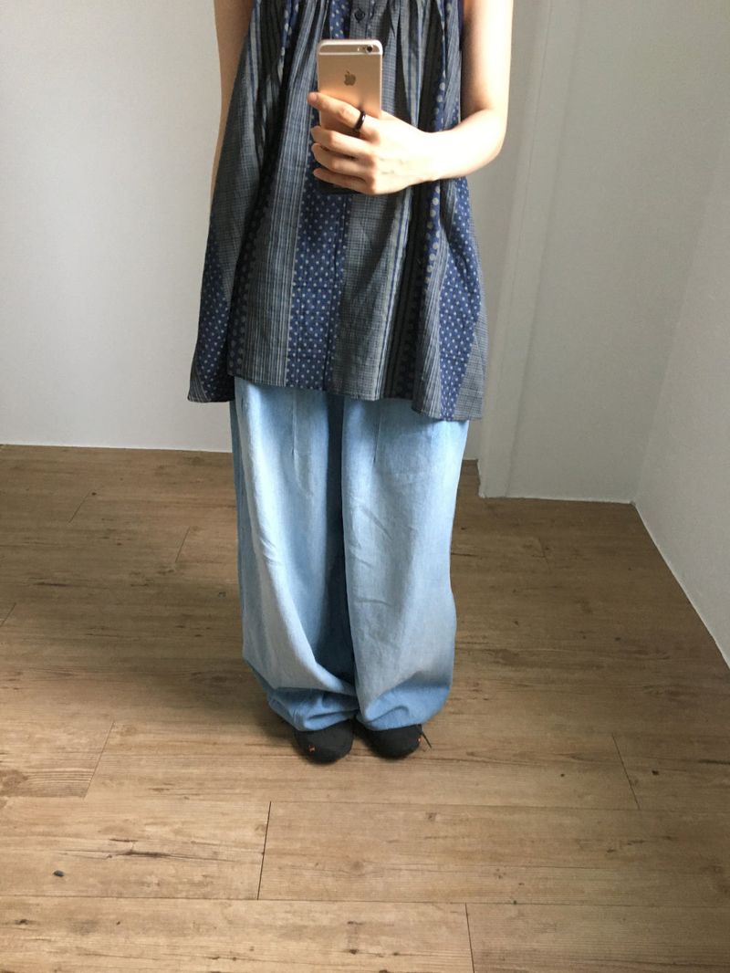 Hooded Balloon Denim Pants (2color)