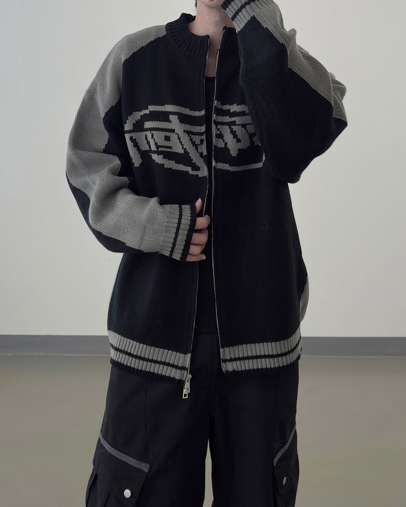 Corel Two-Way Raglan Knit Zip-Up