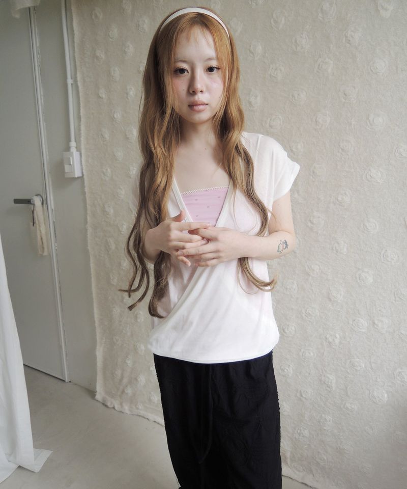 BELL DRAPE WRAP T-SHIRT