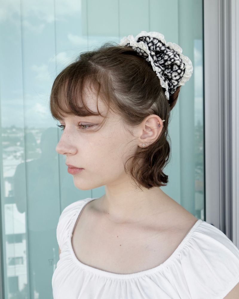 ROSSMOOR（ロスムーア）の「Leopard ruffle scrunchie 003（Hair Accessories）」
