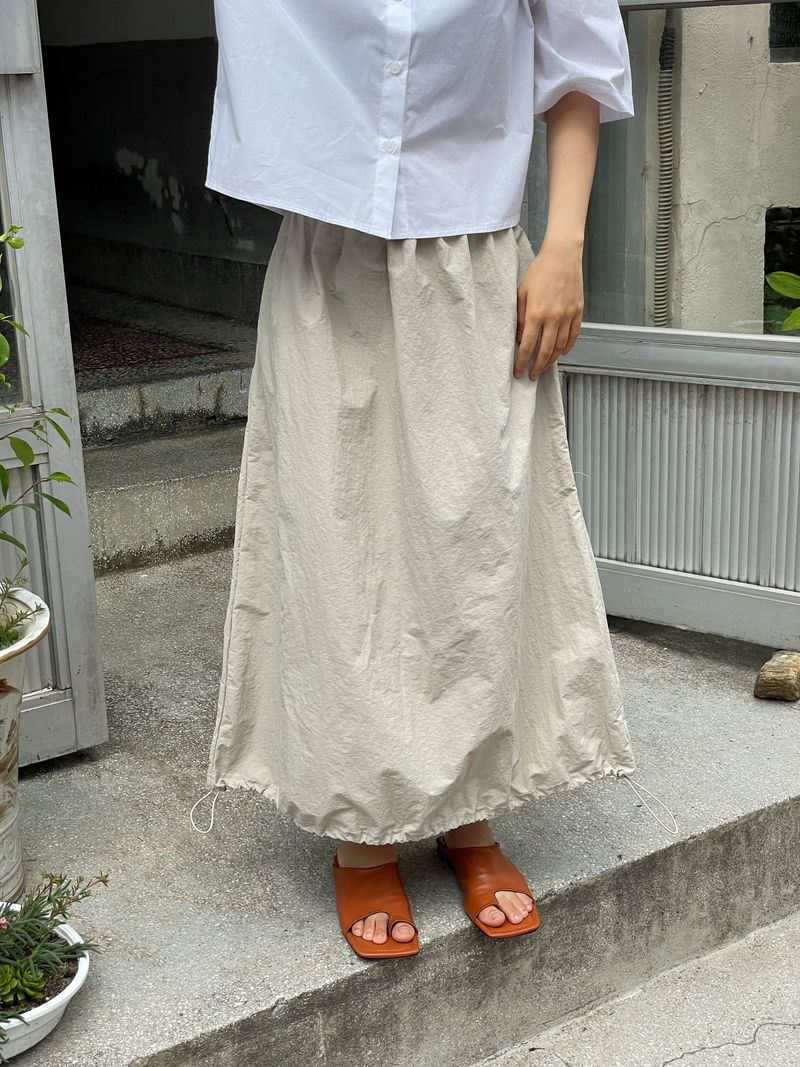 Pocket nylon string skirt