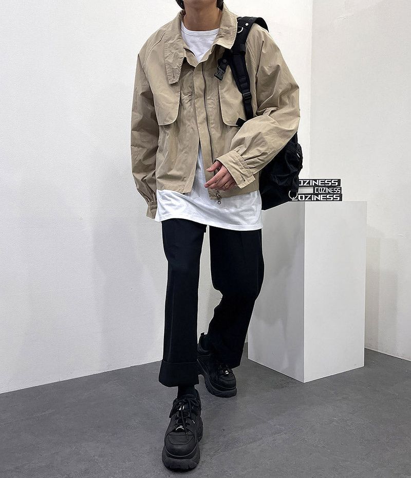 OWN Wax Coated Cropped Bomber Jacket (3 colors)