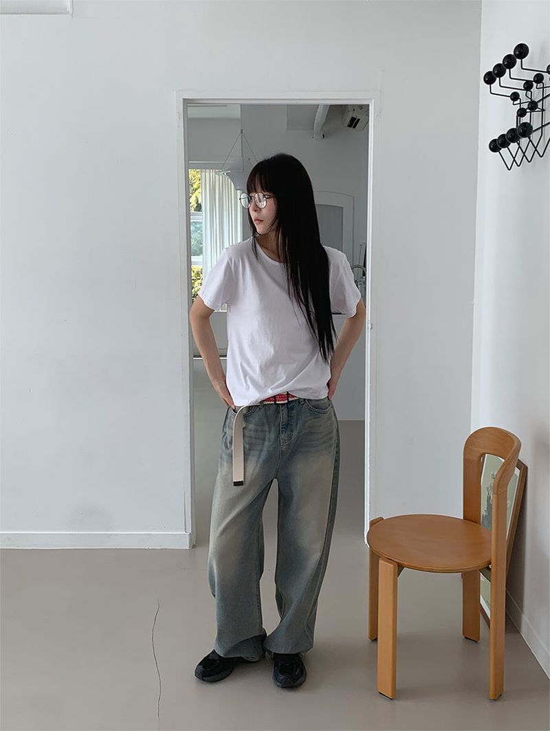 SILKET U-NECK TEE (3C)