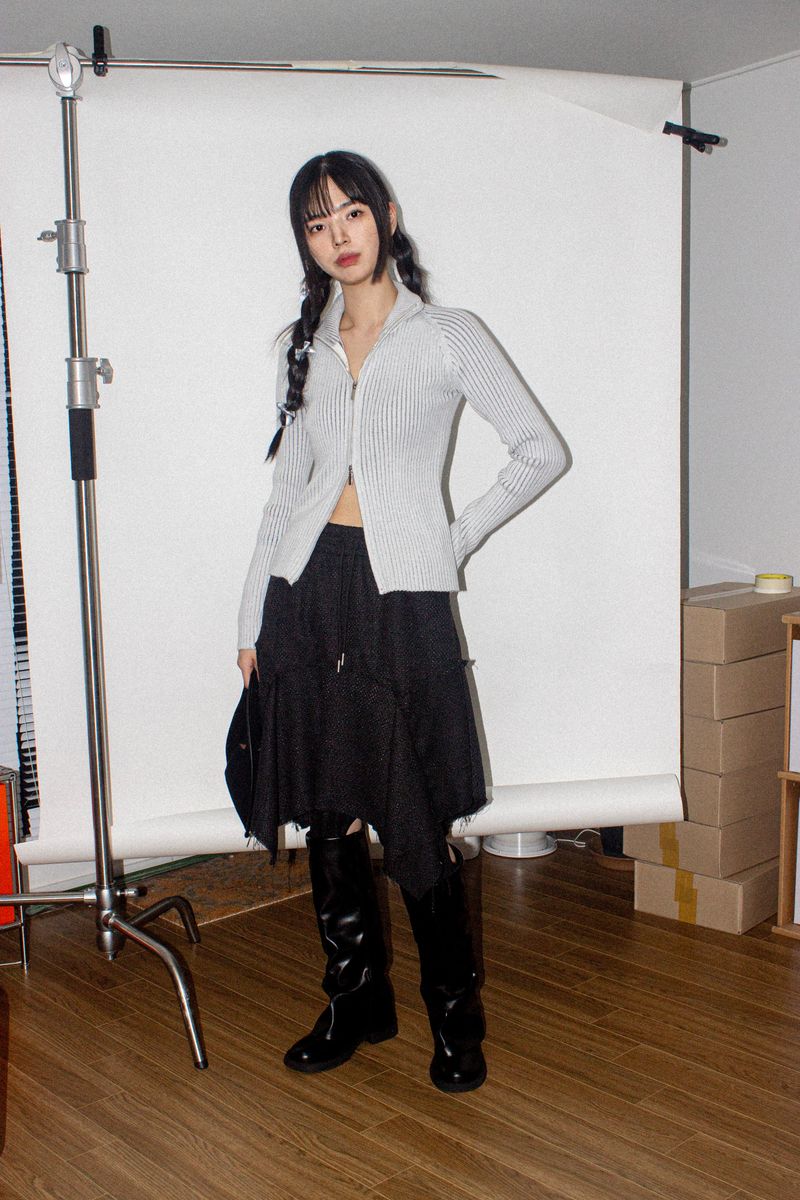 shirring boots cut boots