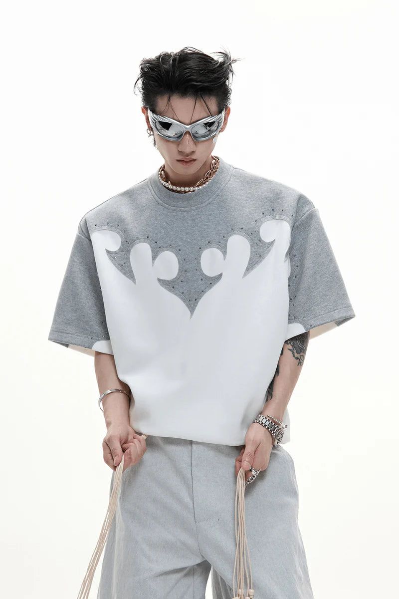 Argue Cultureの「Burnout Rhinestone Cotton Tee(Tops)」