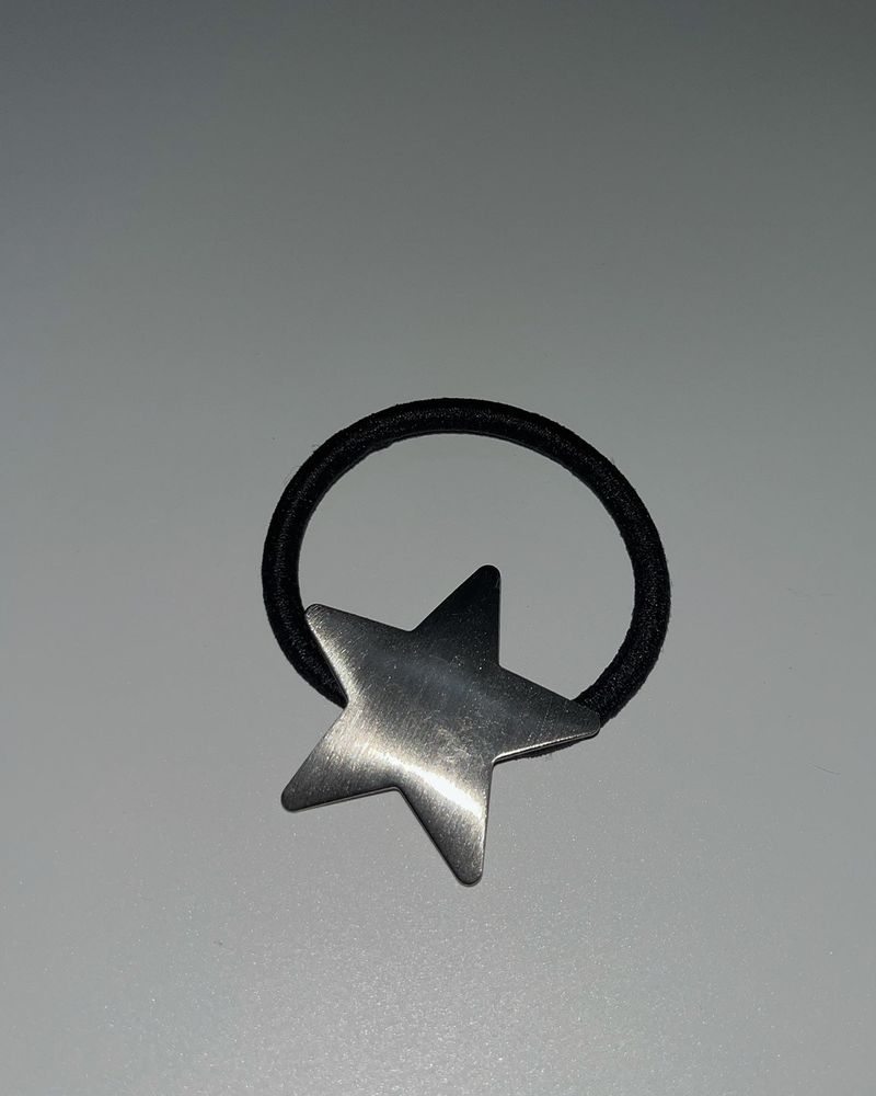 Silver big star rubber band