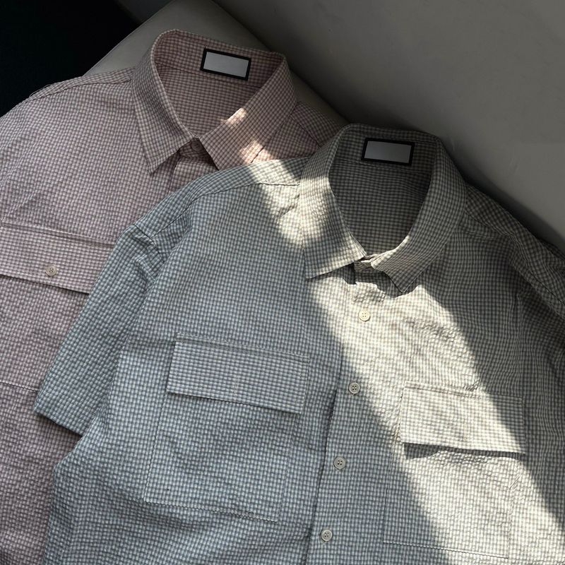 SK Double Cropped Checkered Shirt (3 colors)