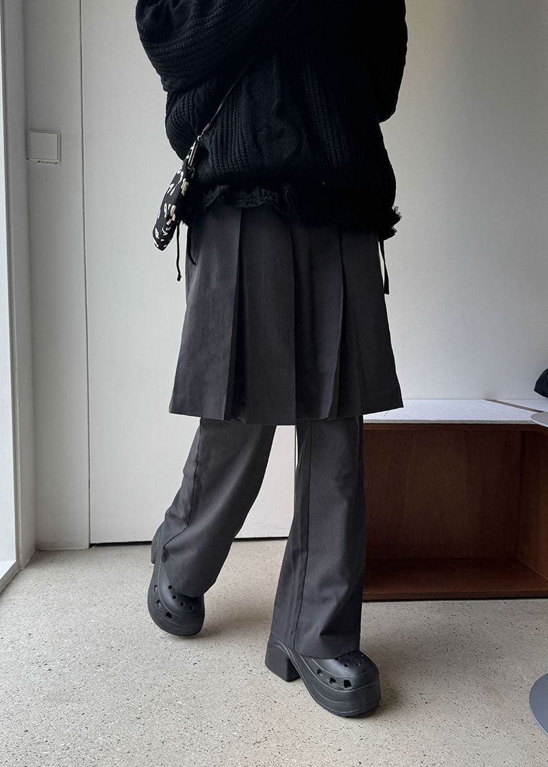 LAYERED SKIRT SLACKS