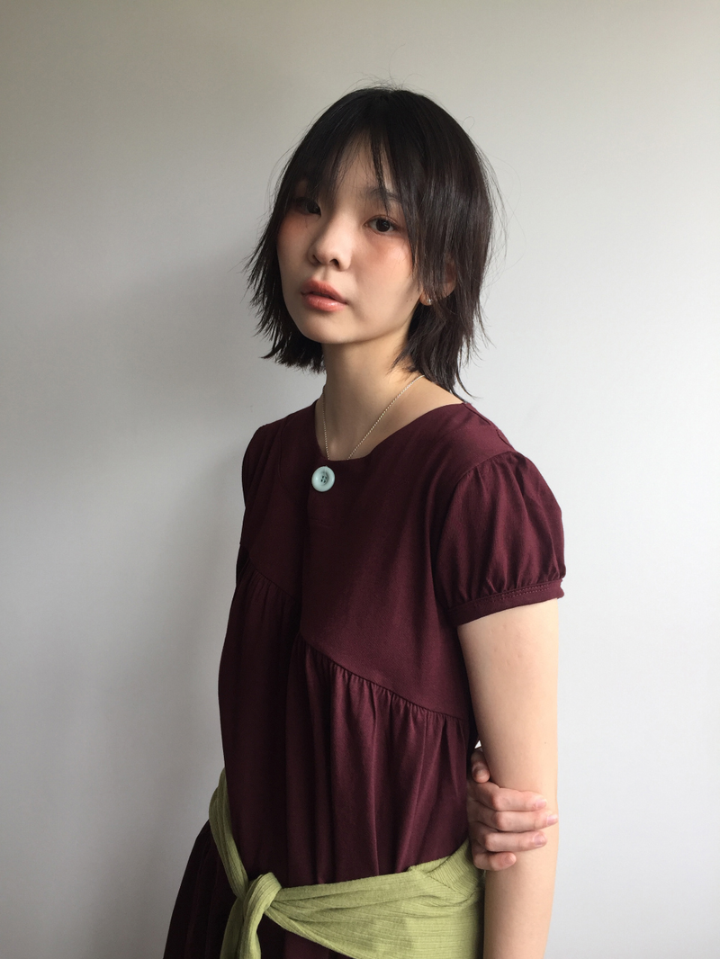 クロス ボタン ドレス (2color) 