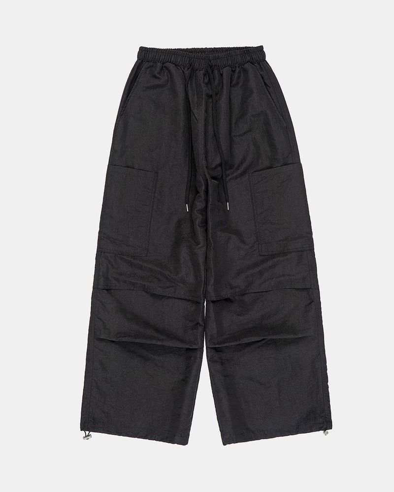 Middle flap open cargo banding pants