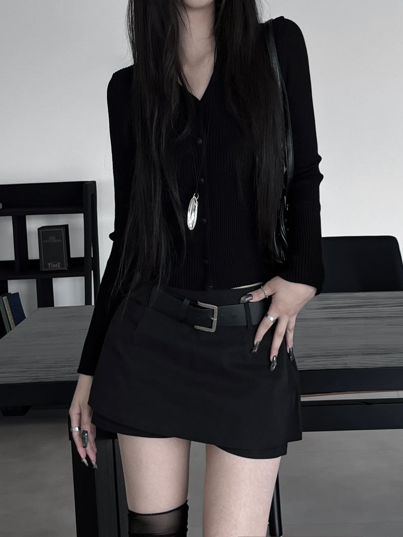 V-neck care cardigan (2color)