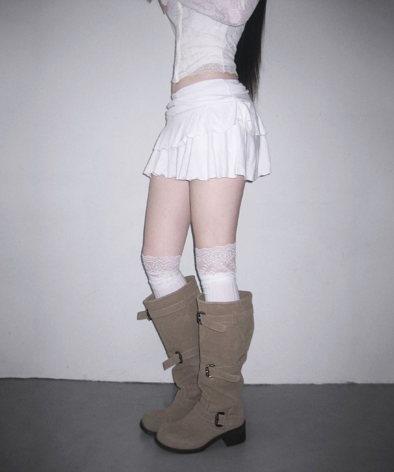 ash ruffle mini sk (3colors)