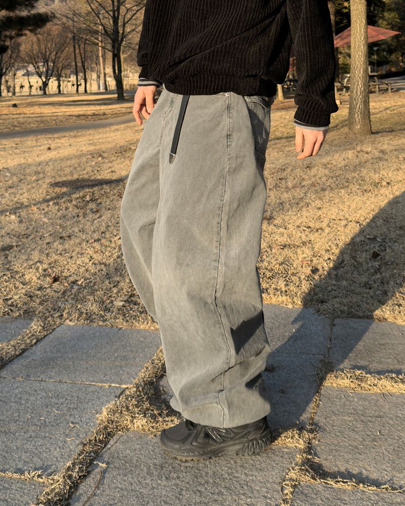 Mauve Back Pocket Wide Denim