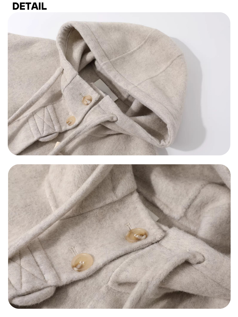 standard wool hooded long coat