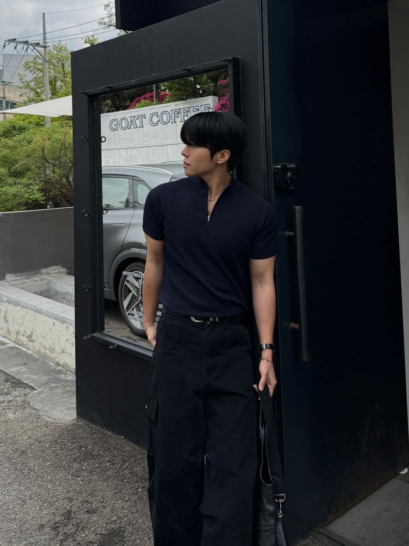 Sain zip-up short sleeve
