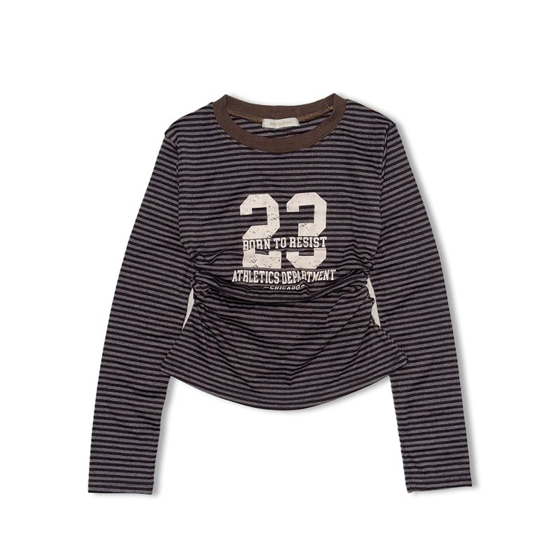 shirring number tee (4colors)