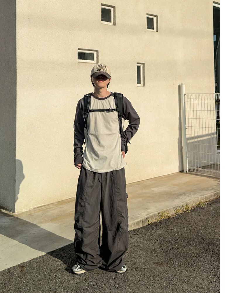 Dock rivet panel nylon pants