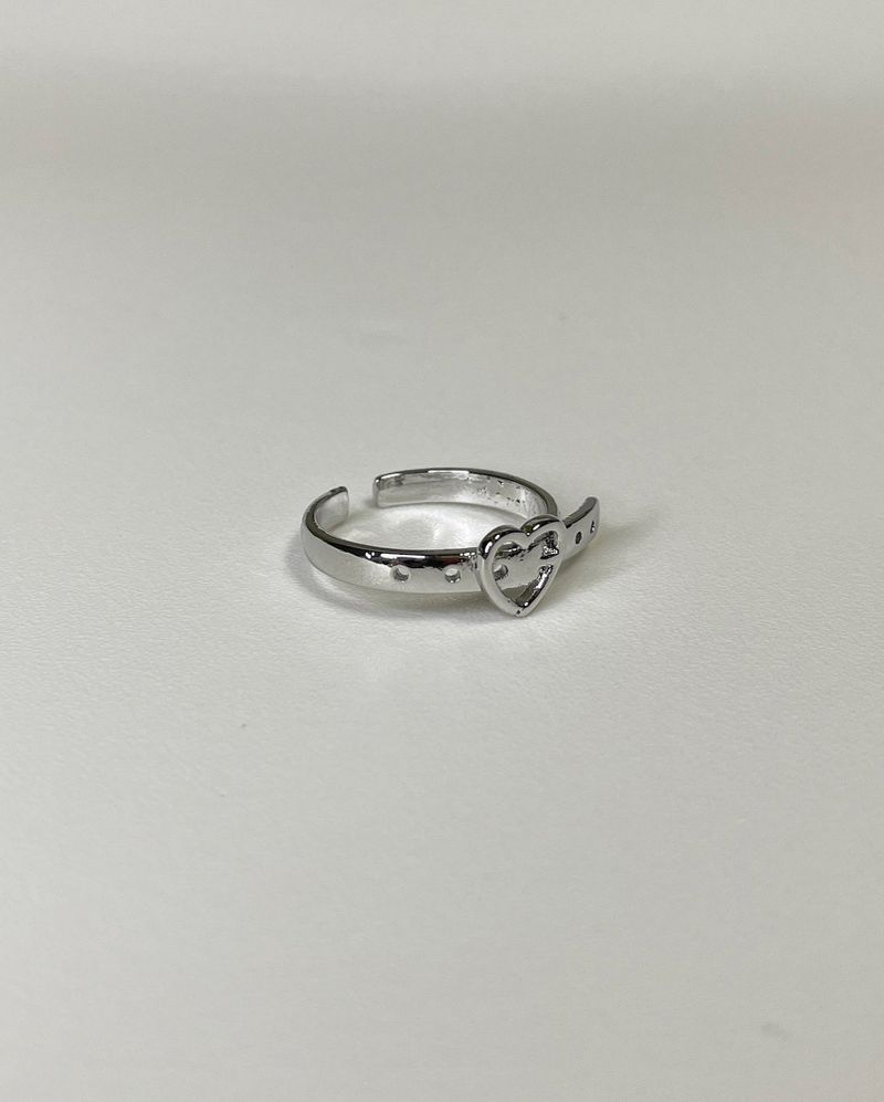 heart belt ring (925silver)