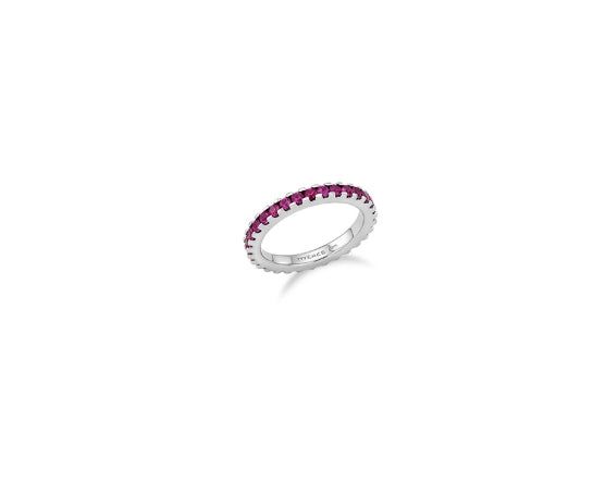 26SS★ Essence Silver (W) Lace Tennis Ring M Ruby