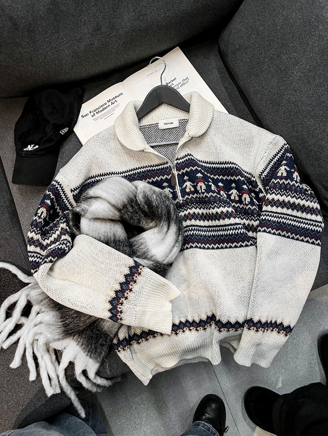Hugo Wool Half-zip Knit