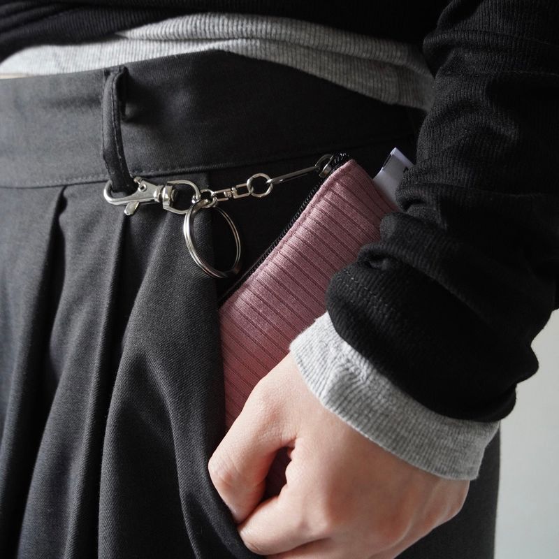 Mini keyring pouch 'red bean'