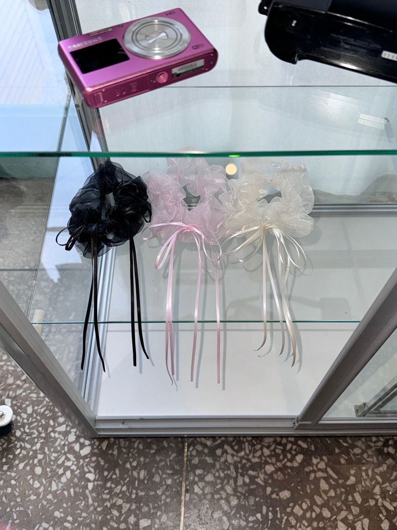 Chiffon Ribbon Scrunchies (3 Colors)