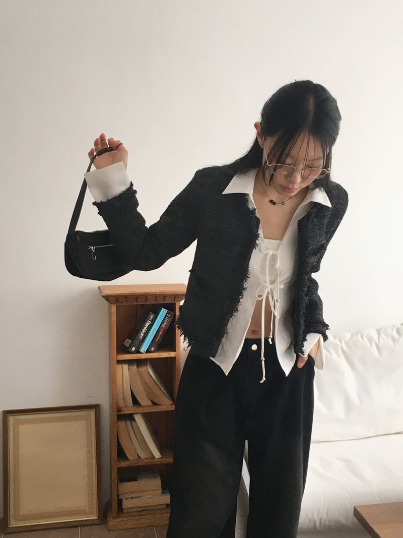 [MADE] Shado Fringe Hook Tweed Jacket