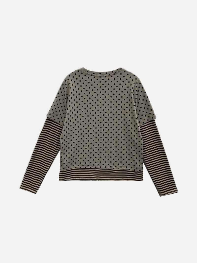 Mocha Dot Layered T-Shirt (2c)