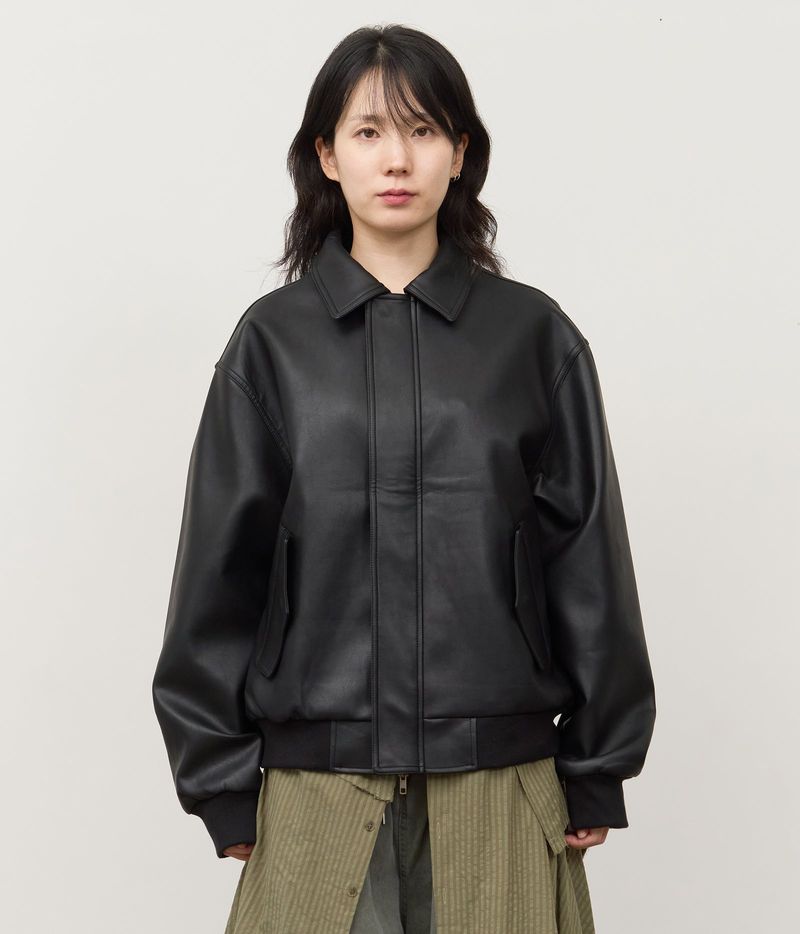 HIFIFNK(ハイファイファンク)の「Base Leather Blouson (2color)(Jackets/Outerwear)」