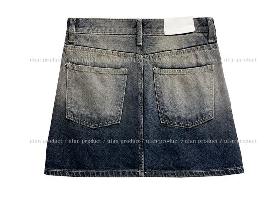 Gra Washing Denim Mini Skirt
