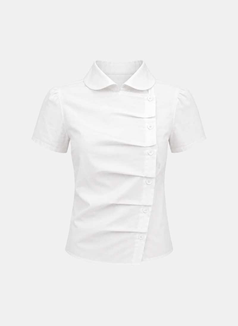 Orla Shirring Check Blouse