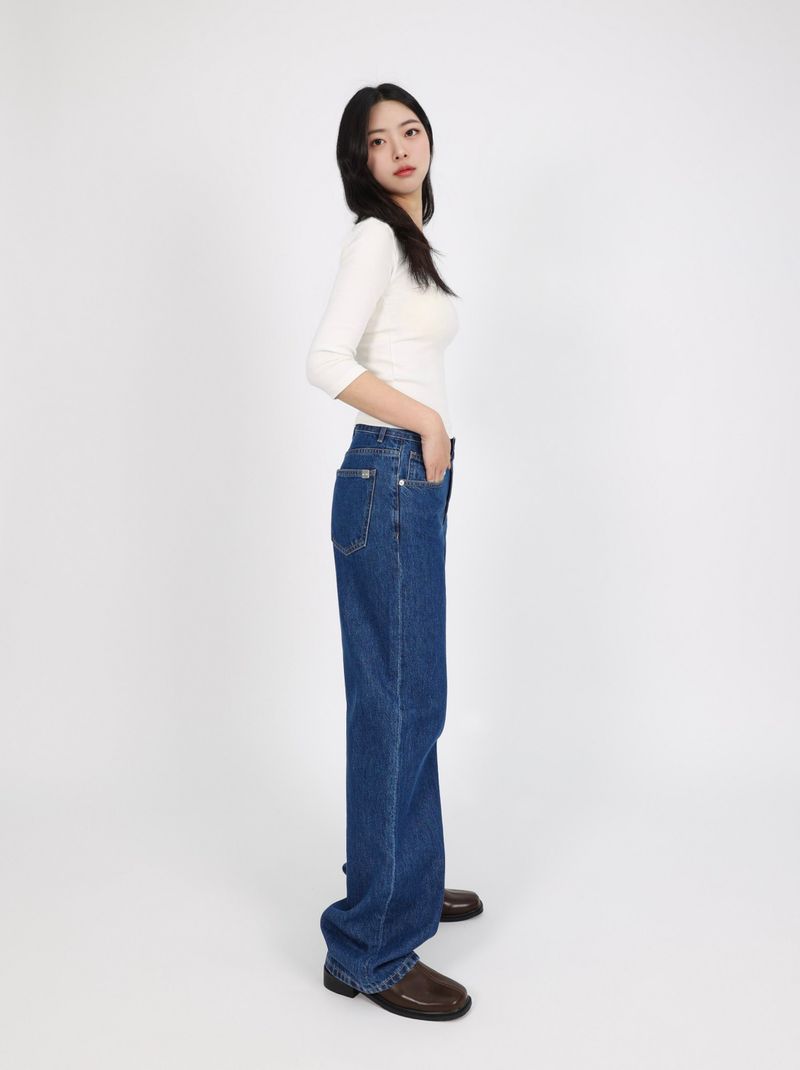  2ND REPRODUCTION PRE-ORDER DEEO BLUE MIDE-WAISTED STRAIGHT DENIM code 26202