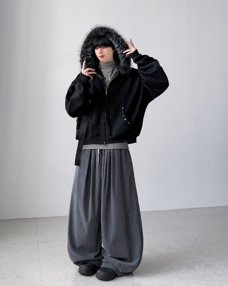 Piercing Raccoon Hood Zip-Up
