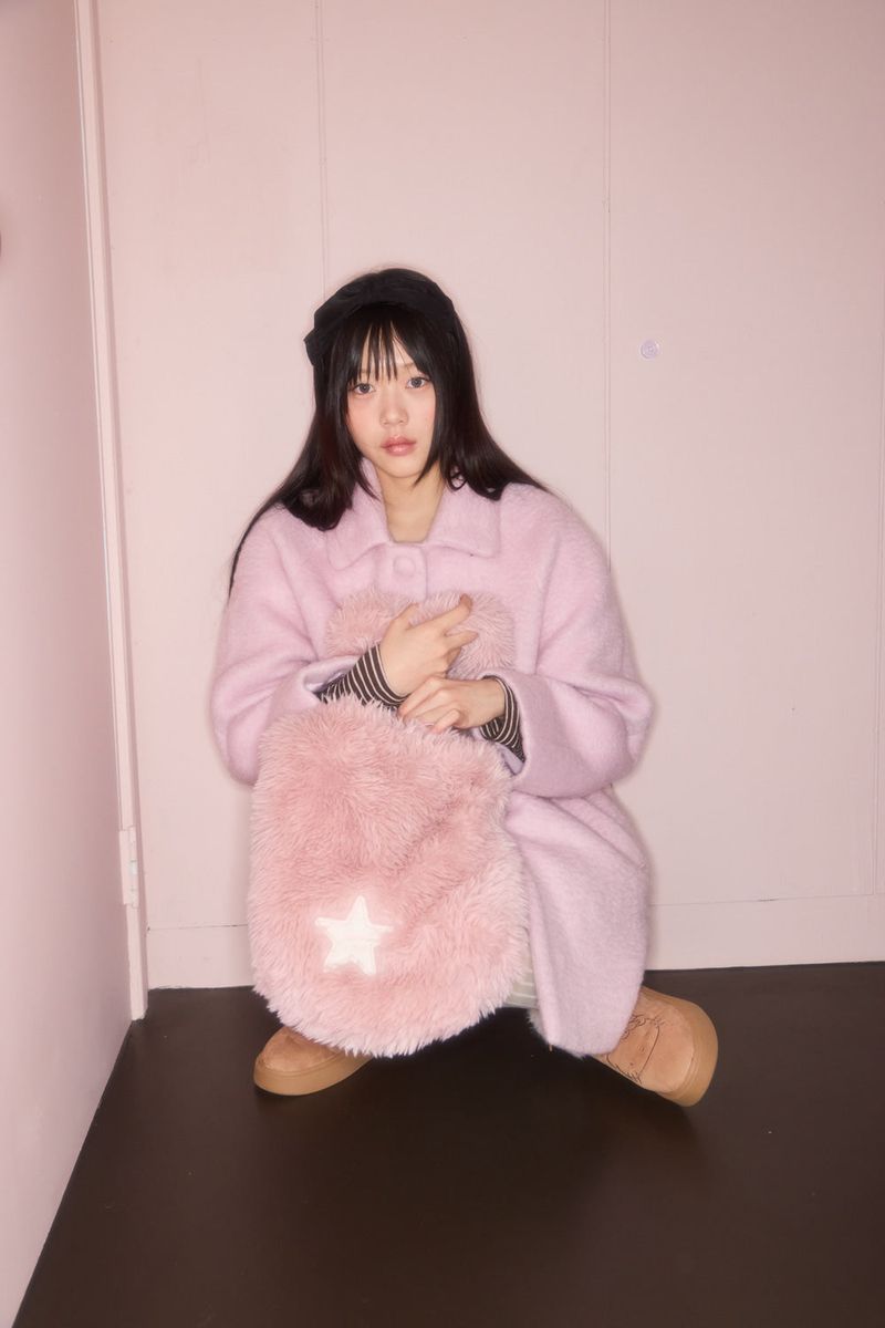 REVERSIBLE BUNNY FUR BAG (PINK)