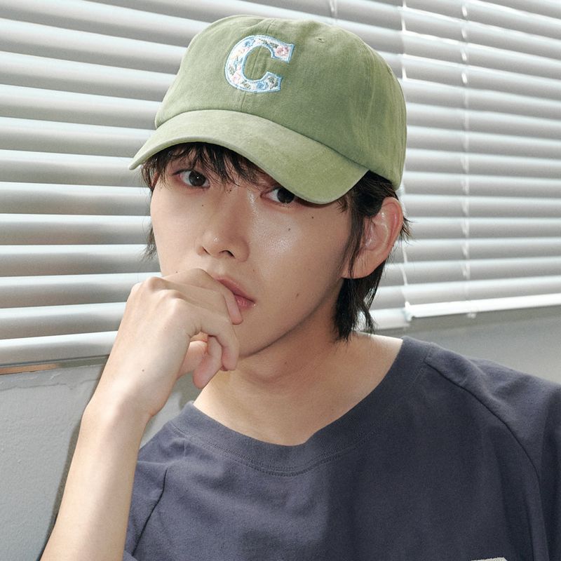Flower C Washing Ball Cap (Olive)