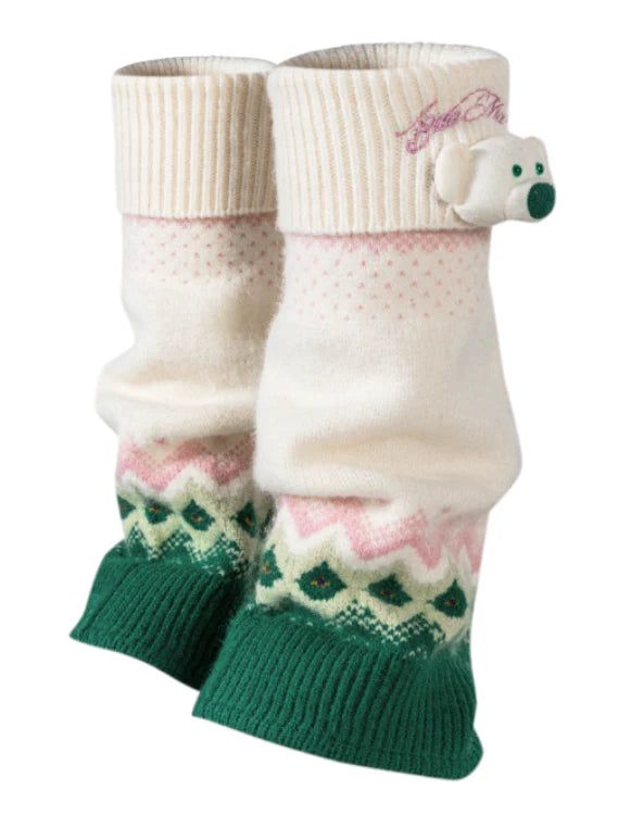 13DE MARZO(トレセ・デ・マルゾ)の「13DE MARZO Fair Isle Leg Warmer Beige(Fashion Accessories)」