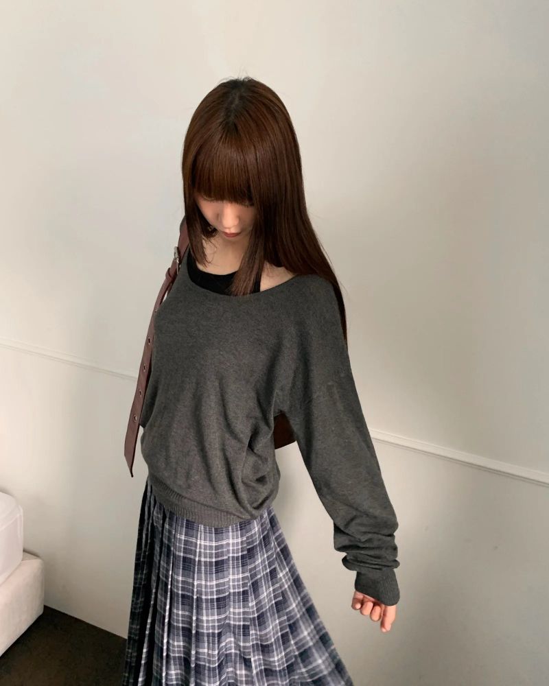 [ORIGINAL] Selly Deep U-Neck Sleeveless Set