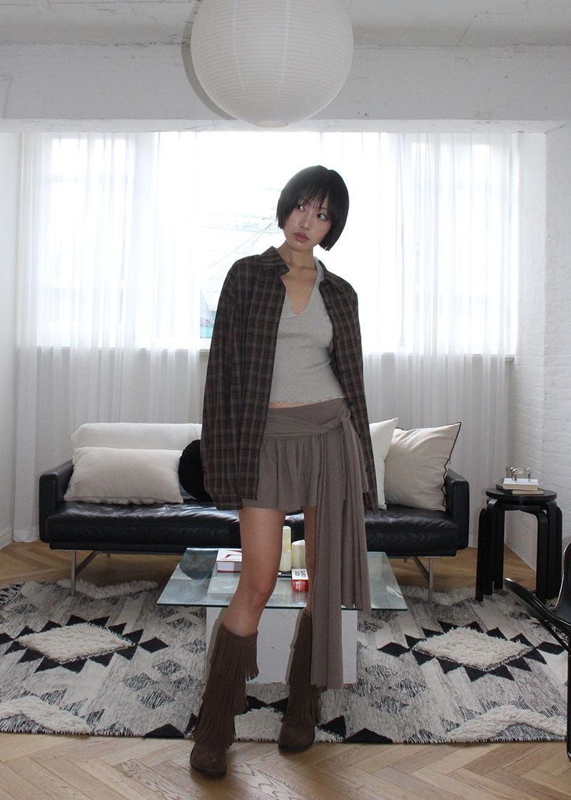 FLARE TIE SKIRT