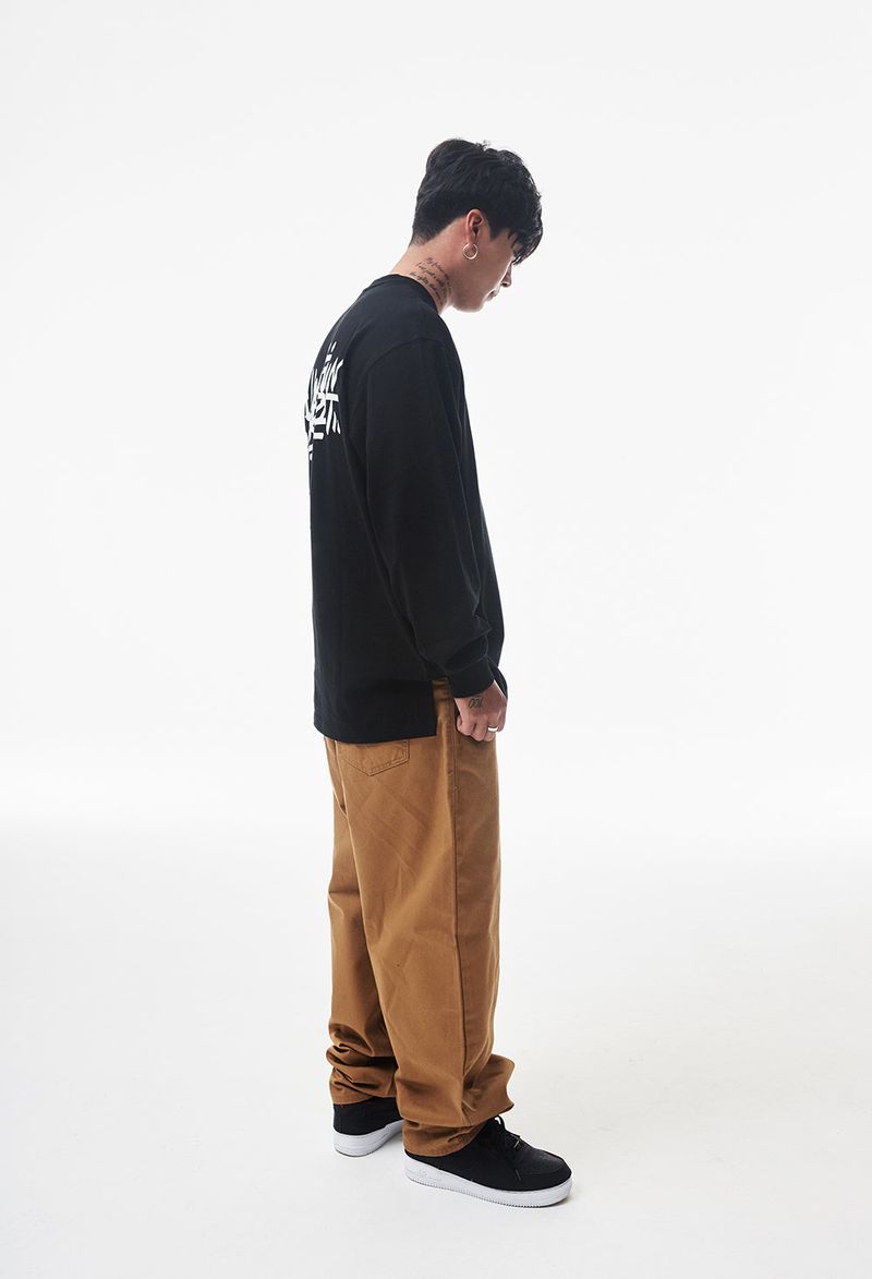 MBSRCOPT134 MID90 BAGGY COTTON PANTS CAMEL