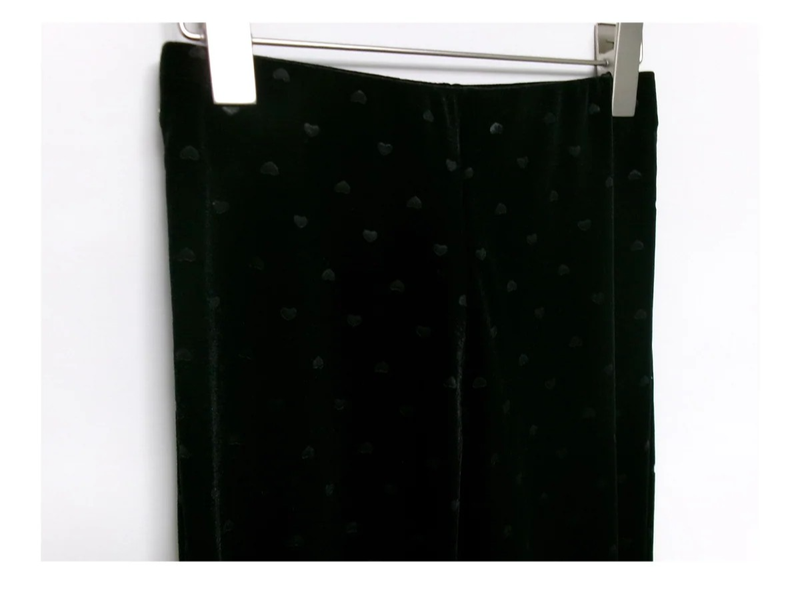 heart velvet leggings