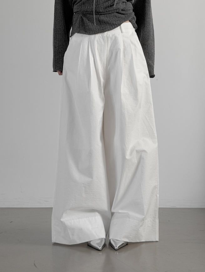 mnem（ムネム）の「Teve Pintuck Wide Cotton Pants（Pants）」