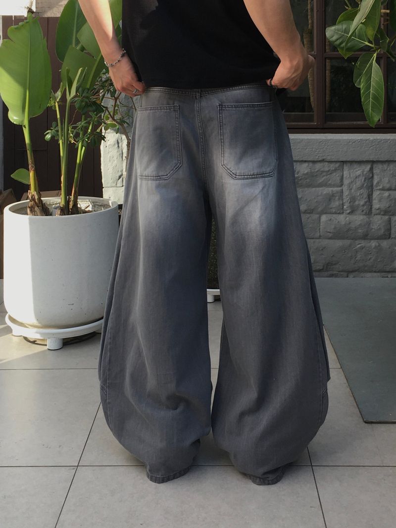 May strap denim pants 2C