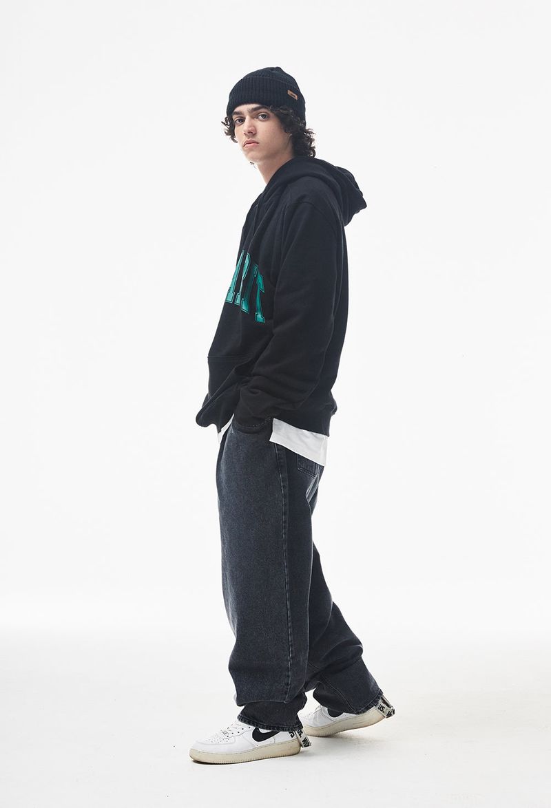 MBSRCOPT102 MID90 BAGGY DENIM PANTS BLACK